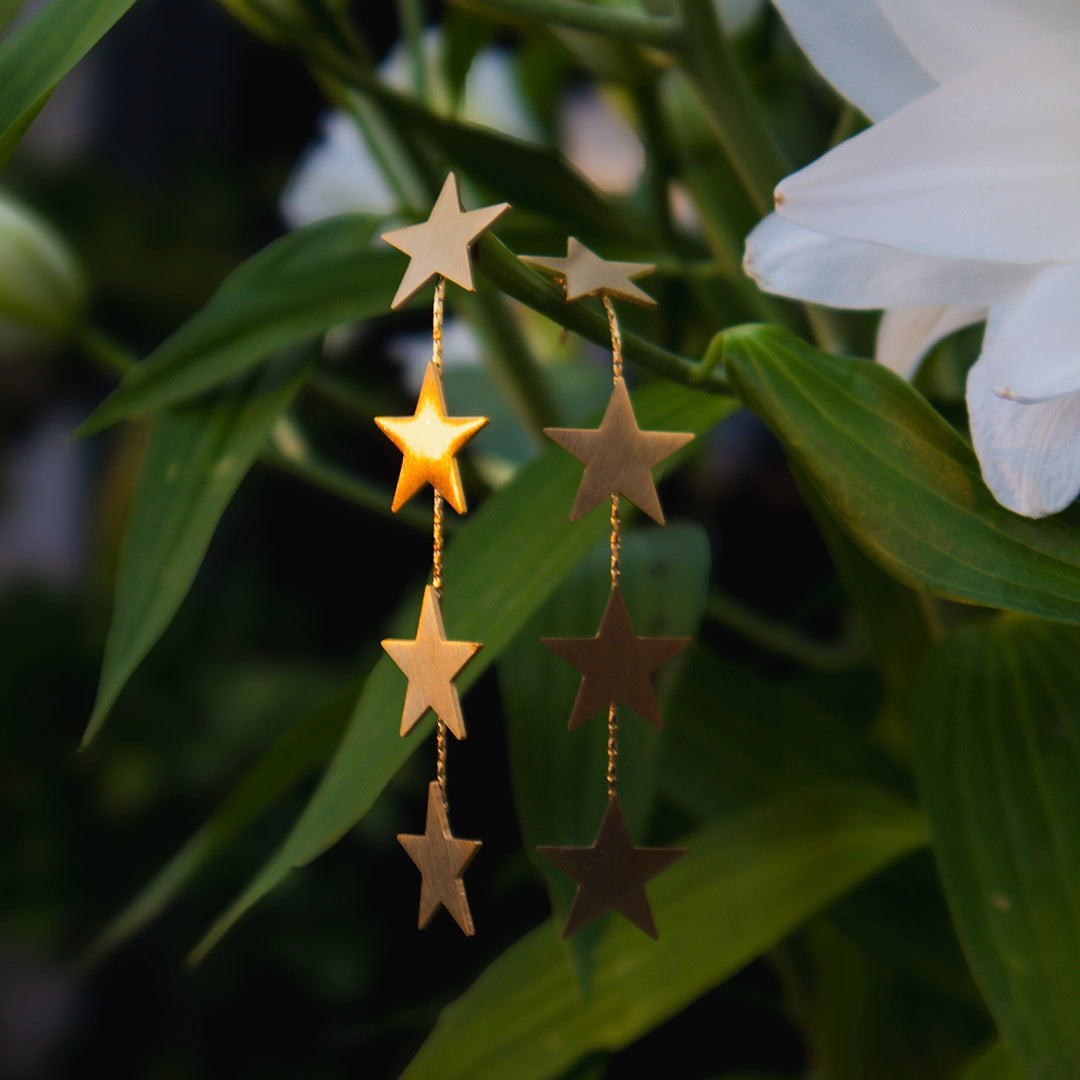 Falling stars earring